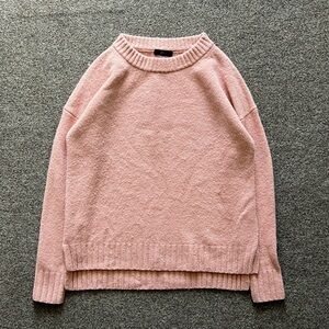 J Crew Pink Long Sleeve Crewneck Sweater Super-soft Womens M Wool Alpaca Blend
